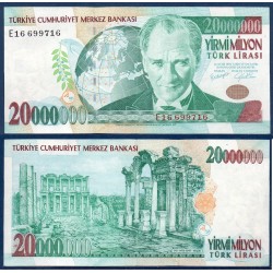 Turquie Pick N°215, Sup Billet de banque de 20000000 Lira 2000