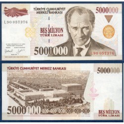 Turquie Pick N°210b, Spl Billet de banque de 5000000 Lira 1997