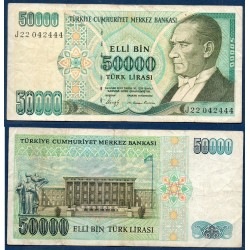 Turquie Pick N°203a, TB Billet de banque de 50000 Lira 1995-1999