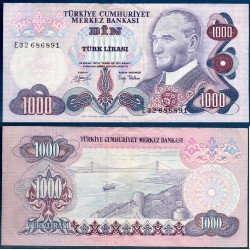 Turquie Pick N°191, TTB Billet de banque de 1000 Lira 1978-1986