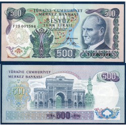 Turquie Pick N°190c Billet de banque de 500 Lira 1971-1982