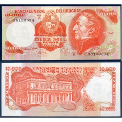 Uruguay Pick N°53b, Neuf Billet de banque de 10000 Pesos 1974