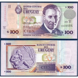 Uruguay Pick N°85, Billet de banque de 100 Pesos 2003