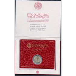 2 euros commémoratives Vatican 2021 Dante Alighieri pieces de monnaie €