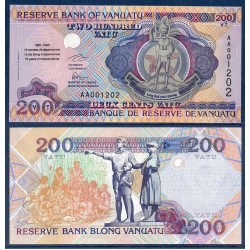 Vanuatu Pick N°9, Billet de banque de 200 Vatu 1995