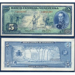 Venezuela Pick N°49, Spl Billet de banque de 5 Bolivares 1966