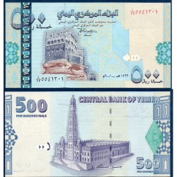 Yemen Pick N°31, neuf Billet de banque de banque de 500 Rials 2001