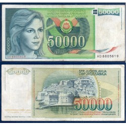 Yougoslavie Pick N°96, TB Billet de banque de 50000 Dinara 1988