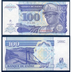 Zaire Pick N°60, Billet de banque de 100 Nouveaux Zaires 1994