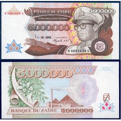Zaire Pick N°46a, Neuf Billet de banque de 5000000 Zaires 1992