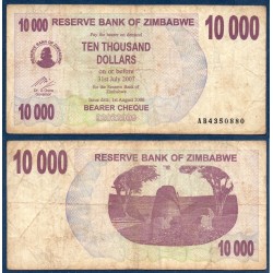 Zimbabwe Pick N°46b, TB Billet de banque de 10000 Dollars 2006