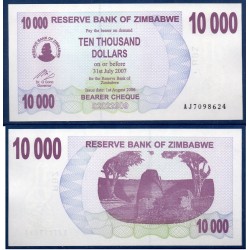 Zimbabwe Pick N°46b, Billet de banque de 10000 Dollars 2006