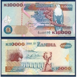 Zambie Pick N°42a, Sup Billet de banque de 10000 Kwacha 1992