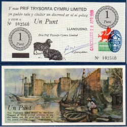 Pays de Galles, Billet de banque de 1 Punt 1969