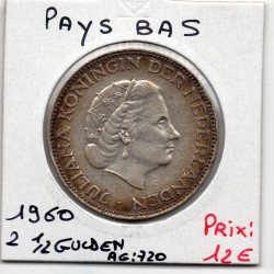 Pays Bas 2 1/2 Gulden 1960 Sup, KM 185 pièce de monnaie