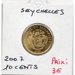 Seychelles 10 cents 2007 Sup, KM 48a pièce de monnaie