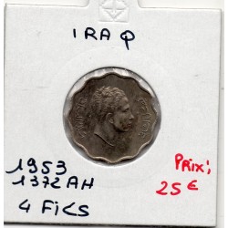 Irak 4 fils 1372 AH - 1953 TTB+, KM 111 pièce de monnaie