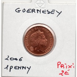 Guernesey 1 penny 2006 FDC, KM 89 pièce de monnaie