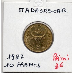 Madagascar 10 francs 1987 FDC, KM 11 pièce de monnaie
