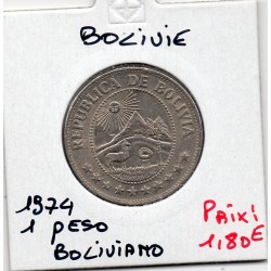 Bolivie 1 peso boliviano 1972 TTB, KM 192 pièce de monnaie