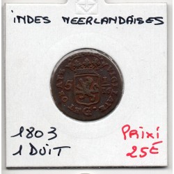 Indes Néerlandaises 1 duit 1803 TB+, KM 100 pièce de monnaie