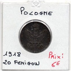 Pologne 20 Fenigow 1918 TTB, KM Y7 pièce de monnaie
