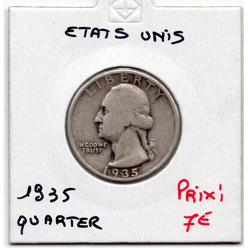 Etats Unis Quarter ou 1/4 Dollar 1935 TB, KM 164 pièce de monnaie