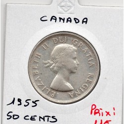Canada 50 cents 1955 Spl, KM 53 pièce de monnaie