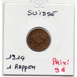 Suisse 1 rappen 1918 TTB, KM 3 pièce de monnaie