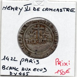 Blanc aux ecus Henri VI de Lancastre (1422) Paris pièce de monnaie royale