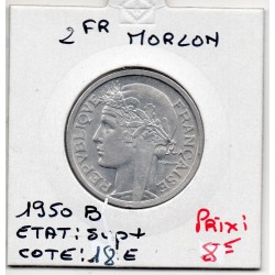 2 francs Morlon 1950 B Beaumont Sup+, France pièce de monnaie