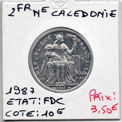 Nouvelle Calédonie 2 Francs 1987 FDC, Lec 64 pièce de monnaie