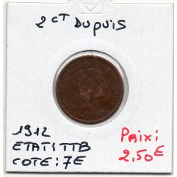 2 centimes Dupuis 1912 TTB, France pièce de monnaie