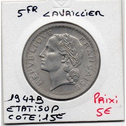 5 francs Lavrillier 1947 B Beaumont Sup, France pièce de monnaie