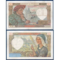 50 Francs Jacques Coeur TB+ 26.9.1940 Billet de la banque de France