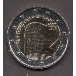 2 euro commémorative Slovénie 2022 Société des lettrés estoniens piece de monnaie €