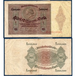 Allemagne Pick N°90, Billet de banque de 5000000 Mark 1923