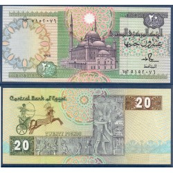 Egypte Pick N°52c, Billet de banque de 20 Pounds 1991