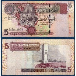 Libye Pick N°69b, TB Billet de banque de 5 dinars 2004