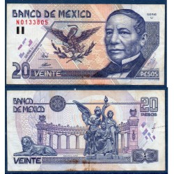 Mexique Pick N°106b, TTB Billet de Banque de 20 pesos 1996