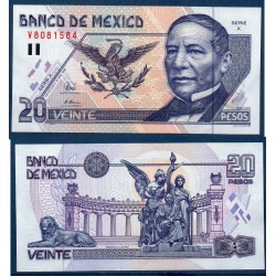 Mexique Pick N°106b, Spl Billet de Banque de 20 pesos 1996