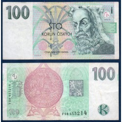 Republique Tchèque Pick N°18d, TTB Billet de banque de 100 Korun 1997 série F