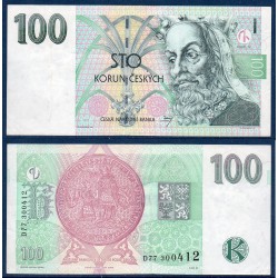 Republique Tchèque Pick N°18b, TTB Billet de banque de 100 Korun 1997 série D