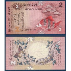 Sri Lanka Pick N°83a, Sup Billet de banque de 2 Rupees 1979