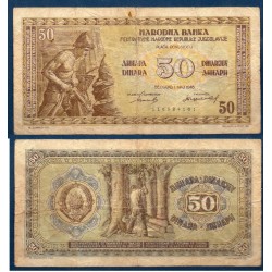 Yougoslavie Pick N°64b, TB Billet de banque de 50 Dinara 1946