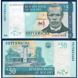 Malawi Pick N°53a, Billet de banque de 50 kwatcha 2005