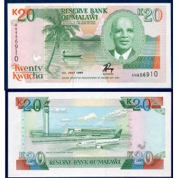 Malawi Pick N°27, Billet de banque de 20 kwacha 1993