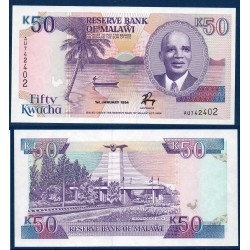 Malawi Pick N°28b, Billet de banque de 50 kwacha 1994
