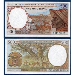 Afrique Centrale Pick 101Cb pour le Congo, Billet de banque de 500 Francs CFA 1994