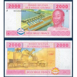 Afrique Centrale Pick 508Fa pour la Guinée, Billet de banque de 2000 Francs CFA 2002